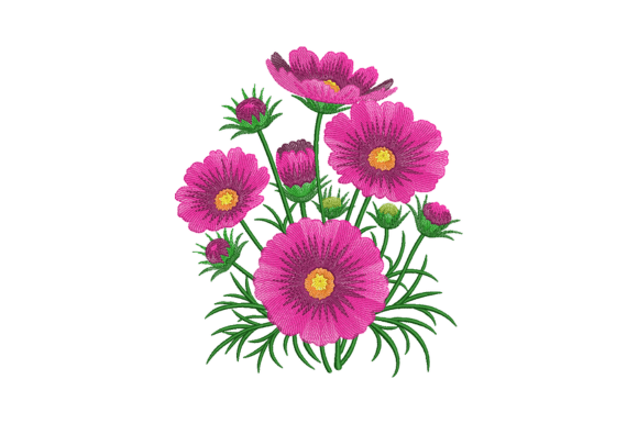 Cosmos Flowers Embroidery Design: A Designer’s Review for Personalized Gift Makers