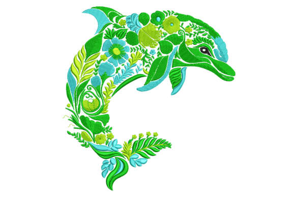 Floral Dolphin: A Playful Touch for Personalized Gifts