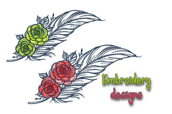 Floral Feather Machine Embroidery Review