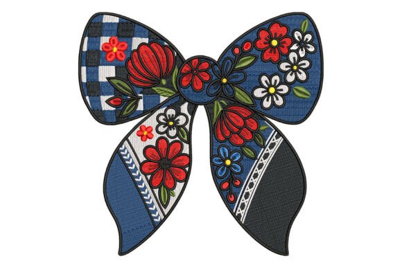 Floral Folk Bow Embroidery Design Review