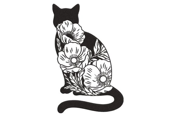 Floral Silhouette Cat: A Craft Fair Favorite?