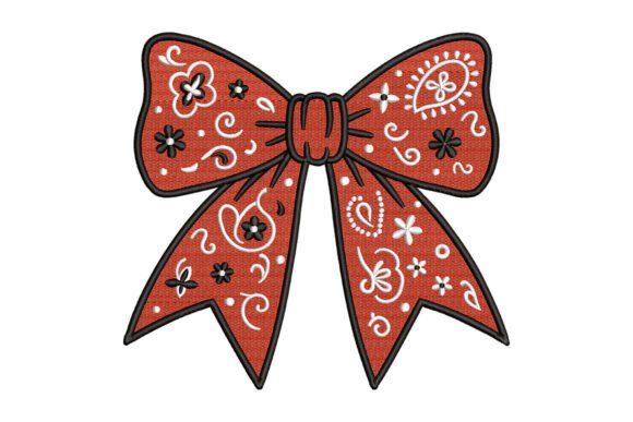 Paisley Bow Embroidery Design: Elegant Flair for Real Projects