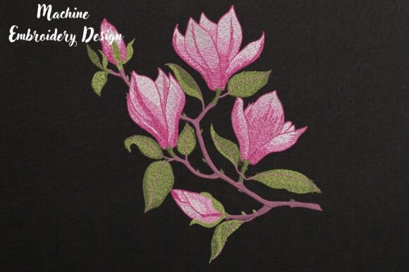 Spring Magnolia Flowers Branch Black Review