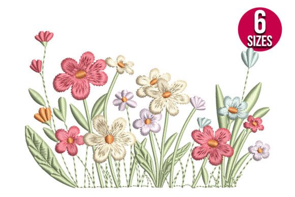 Wildflowers Border: A Versatile Embroidery Design for Craft Fair Success